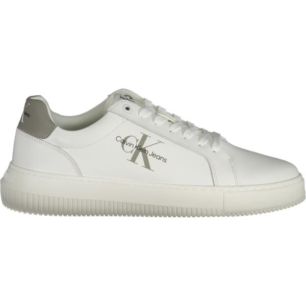 sneakers Calvin klein bianco con stampe