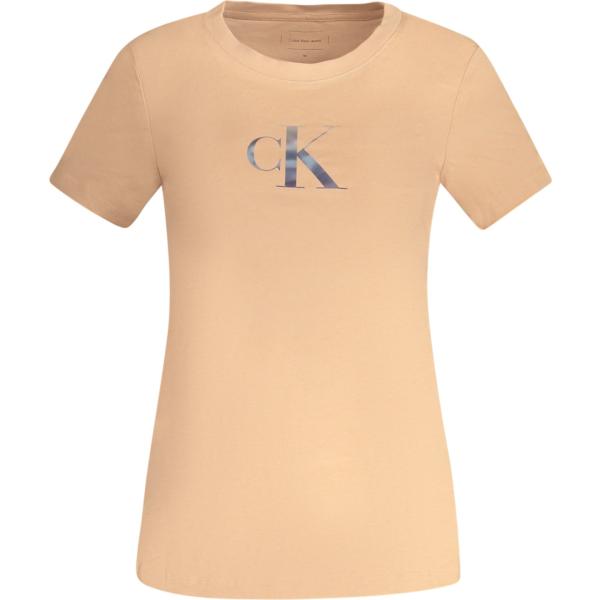 t-shirt Calvin klein arancione con stampe
