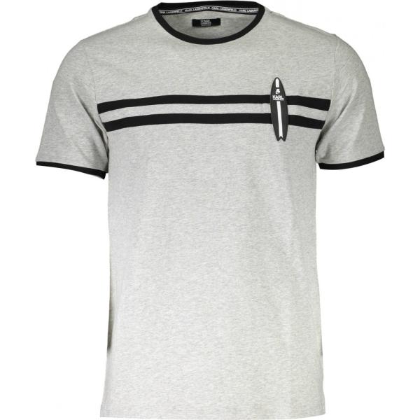 t-shirt Karl lagerfeld beachwear grigio con stampe