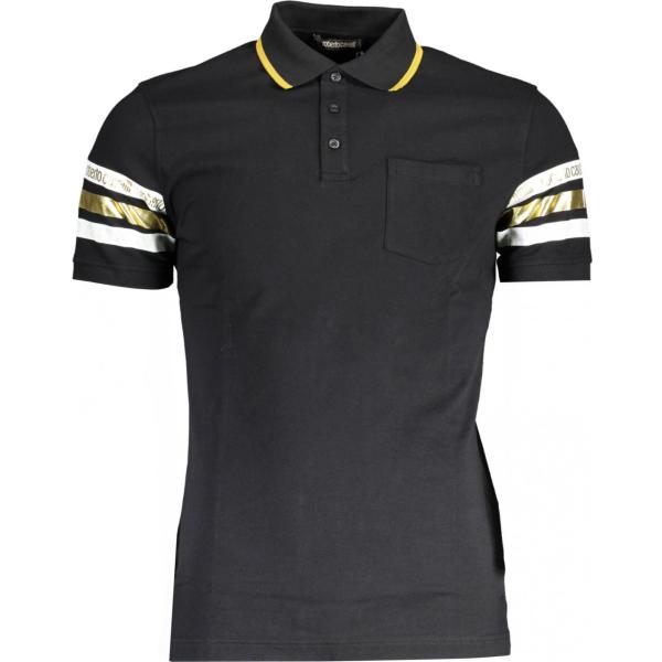 polo Roberto cavalli nero con stampe