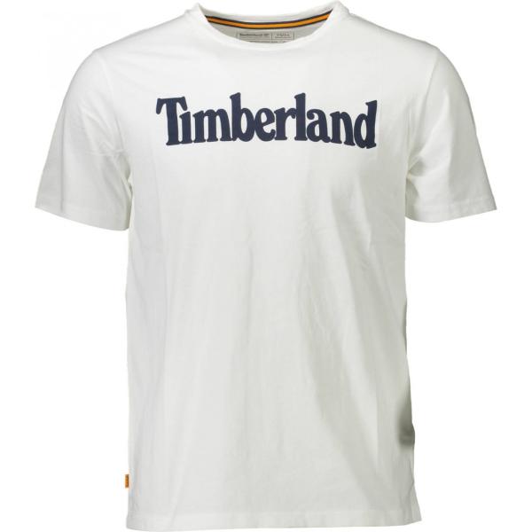 t-shirt Timberland bianco con stampe