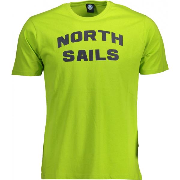 t-shirt North sails verde con stampe