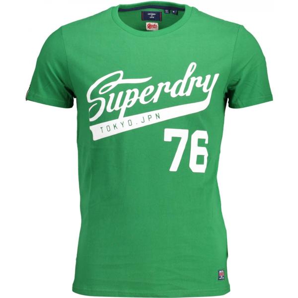 t-shirt Superdry verde con stampe