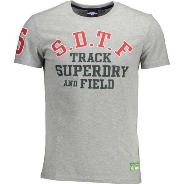 t-shirt Superdry grigio con stampe