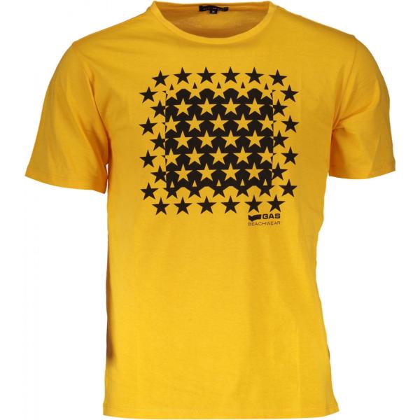 t-shirt Gas giallo con stampe