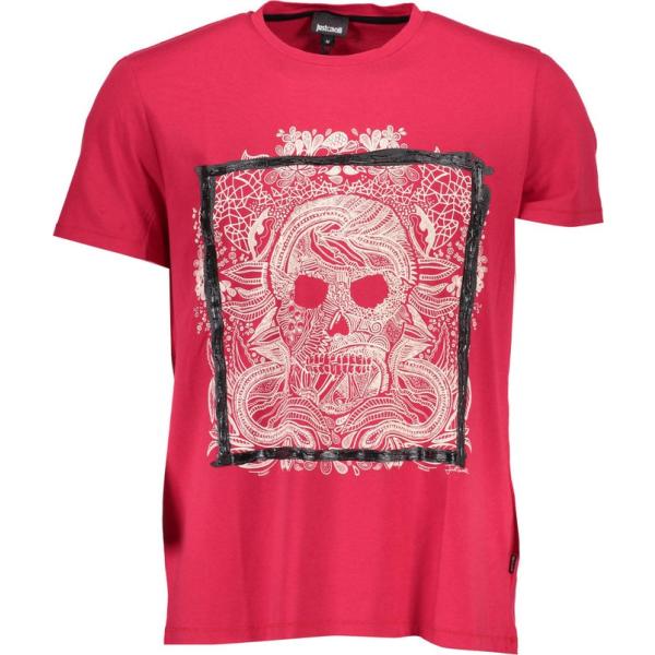 t-shirt Just Cavalli rosso con stampe