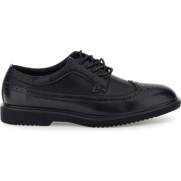 Scarpe stringate da uomo in nero pece con lacci Jerpoint
