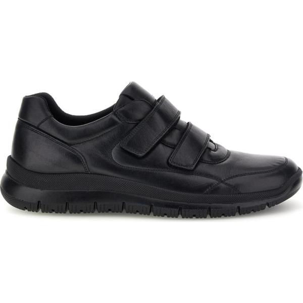 Sneakers da uomo in nero pece effetto strappato in pelle Imac