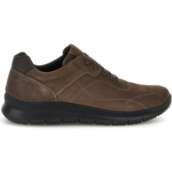 Sneakers da uomo in marrone scuro con lacci in pelle Imac