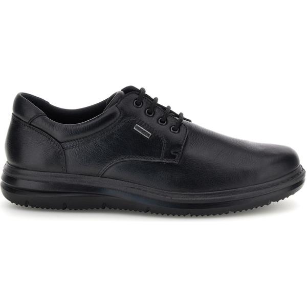Sneakers da uomo in nero pece con lacci in pelle Imac