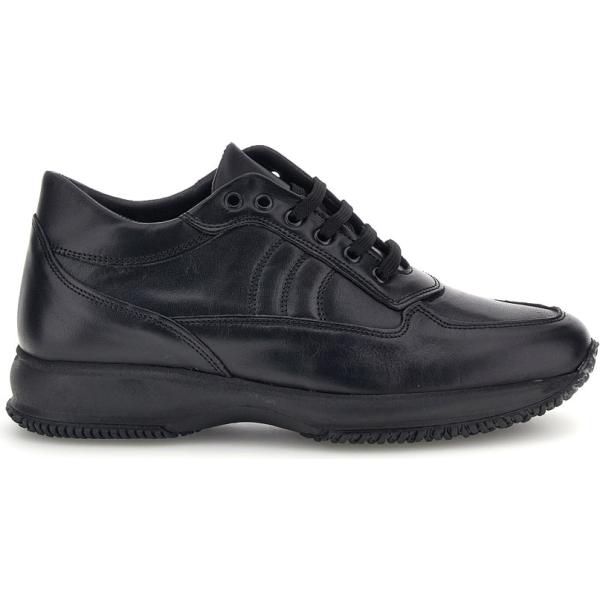 Sneakers da uomo in nero pece made in italy con lacci Pittarello
