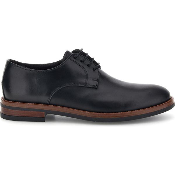 Scarpe stringate da uomo in nero pece made in italy con lacci Pittarello