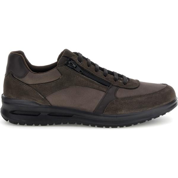 Sneakers da uomo in marrone scuro con lacci in pelle Marco Brandi