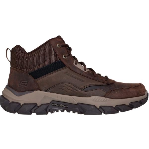 Sneakers alte da uomo in marrone scuro in pelle Skechers Skechers