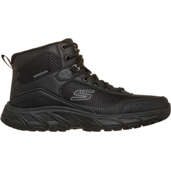 Sneakers alte da uomo in nero pece tessuto impermeabile Skechers