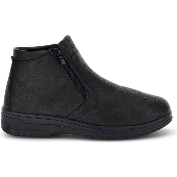 Stivaletti da uomo in nero pece con zip Claremorris