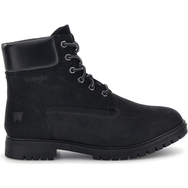 Stivaletti da uomo in nero pece con lacci Wrangler