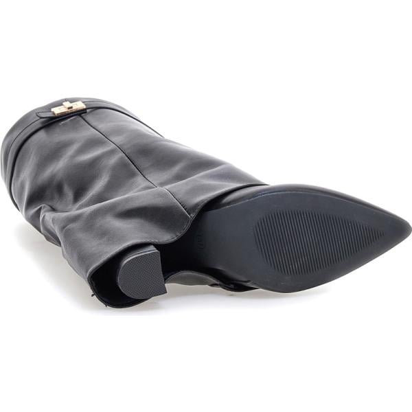 Stivali sopra il ginocchio da donna in bianco neve con tacco con fibbia The First The First