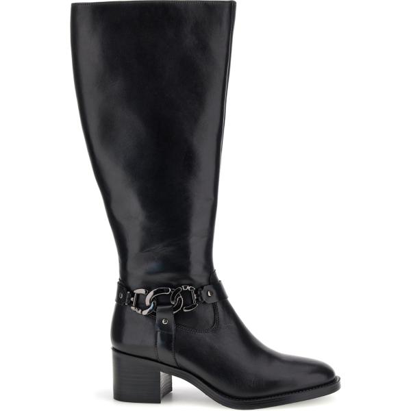 Stivali da donna in nero pece con tacco in pelle Pittarello Focus