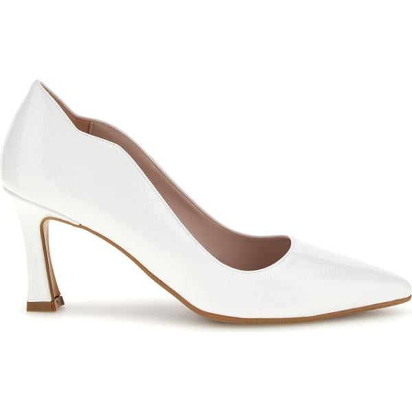 Décolleté da donna in bianco neve con tacco spillo Pittarello Romantic
