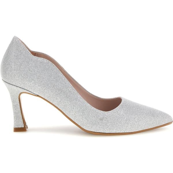Décolleté da donna in bianco neve con glitter con tacco spillo Pittarello Romantic