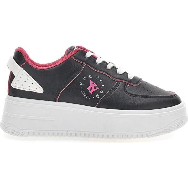 Sneakers da donna in bianco neve platform con lacci Coveri Coveri