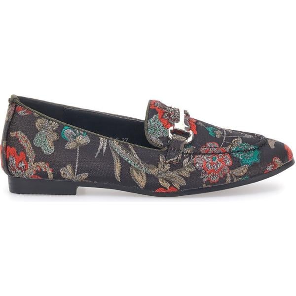 mocassini Le Havre Paris nero a fiori