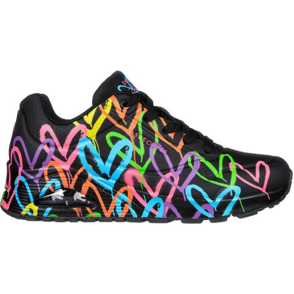 sneakers Skechers nero con stampe