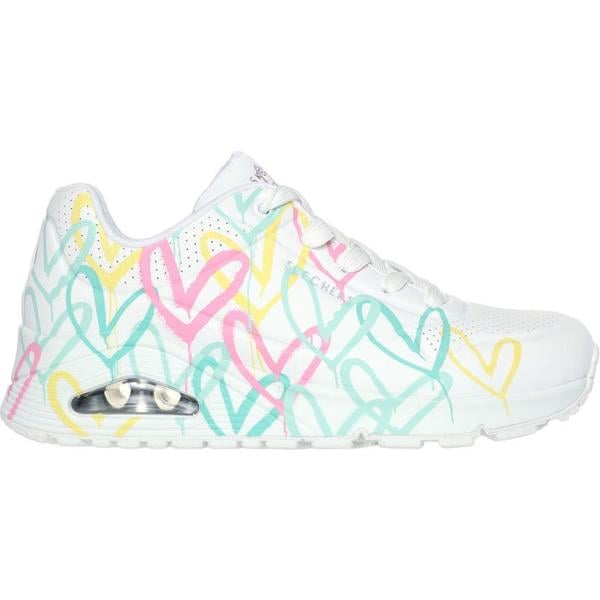 sneakers Skechers bianco con stampe