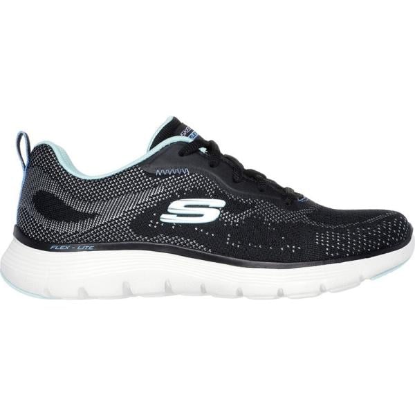 sneakers da donna in nero pece vegan con lacci Skechers