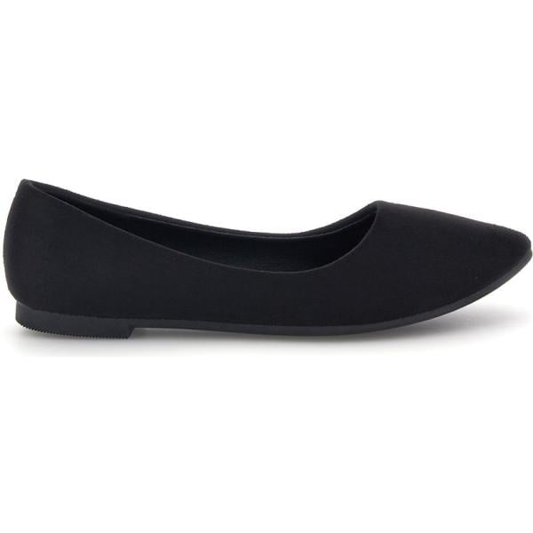 Ballerine da donna in bianco neve effetto scamosciato a punta The First