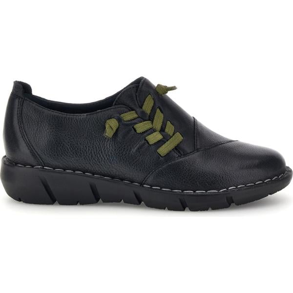 Scarpe stringate da donna in nero pece con lacci Pittarello Tierra