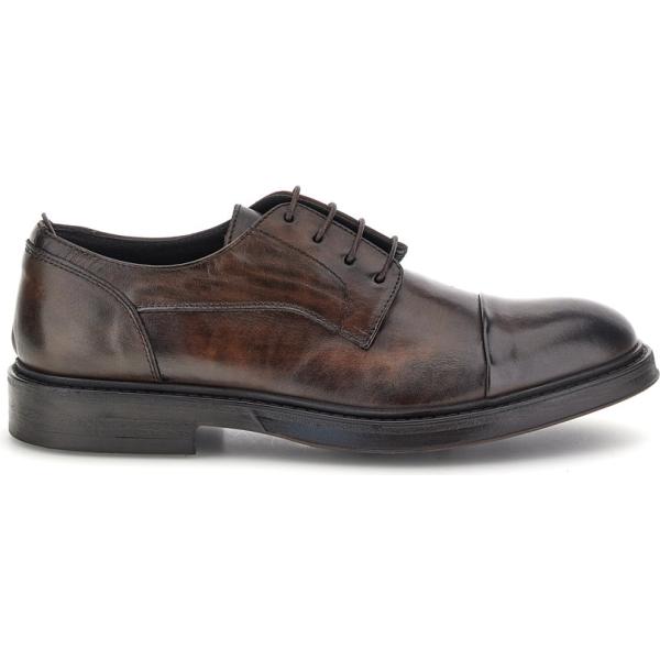 Scarpe stringate da uomo in marrone scuro con lacci Pittarello Plus