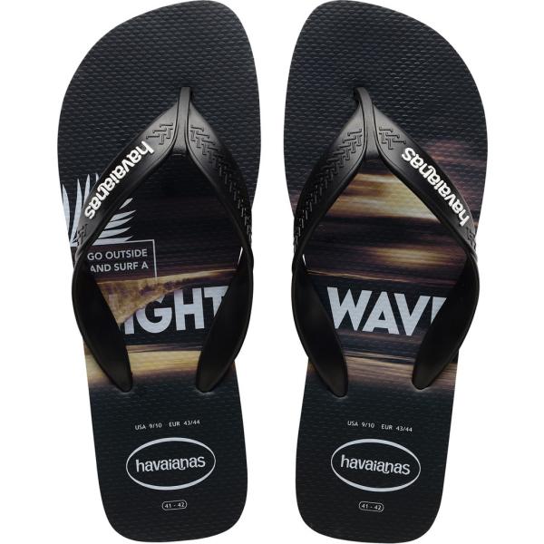 sandali Havaianas nero con stampe