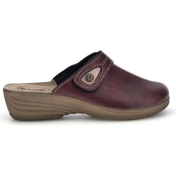 Pantofole da donna in bianco neve in pelle Inblu