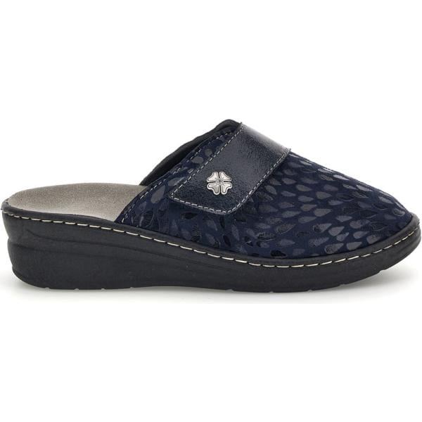 Pantofole da donna a fascia in blu scuro Prima Riga