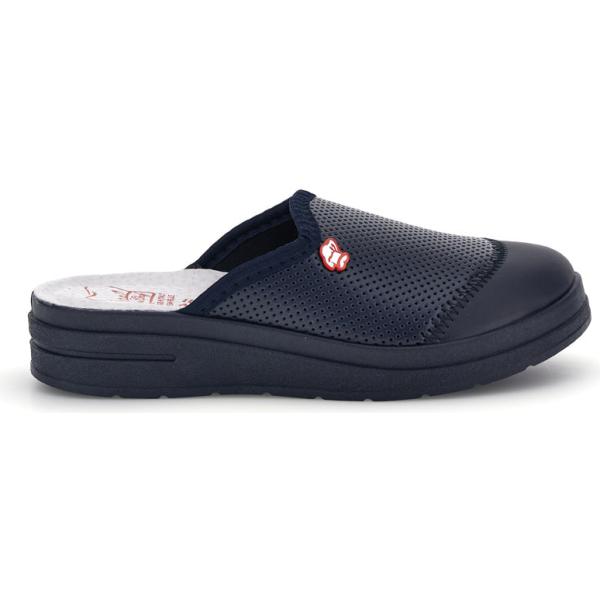 Pantofole da donna in bianco neve made in italy in pelle Mrs Chef