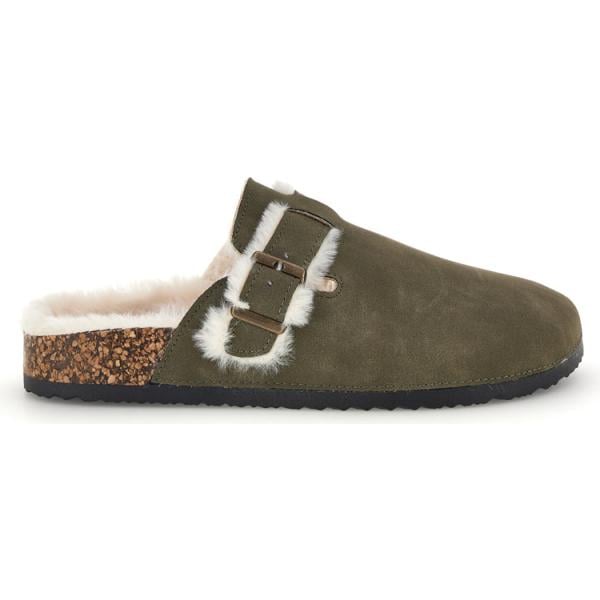 Sabot da donna in bianco neve con fibbia Altemberg