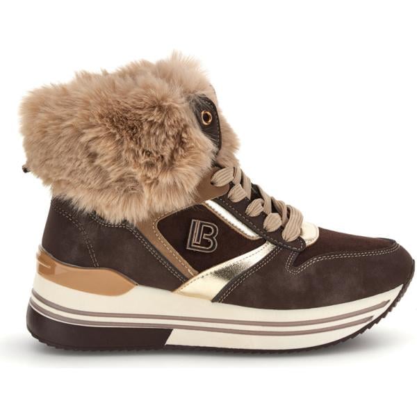 Sneakers alte da donna con lacci in in ecopelliccia Laura Biagiotti