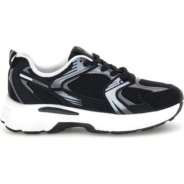 Sneakers da donna in nero pece con lacci Me & Me