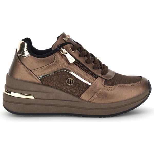 Sneakers da donna in marrone scuro con lacci Inblu
