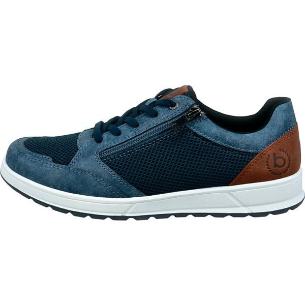 scarpe stringate da uomo in blu scuro in pelle Bugatti