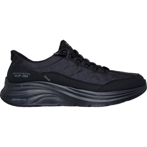 Sneakers da uomo in nero pece con tacco Skechers