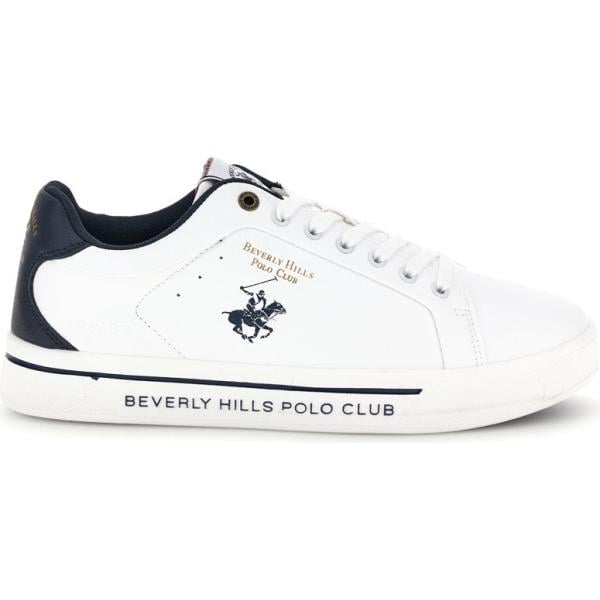Sneakers da uomo in bianco neve con lacci Beverly Hills