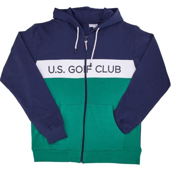 felpe con cappuccio Golf Club blu con stampe
