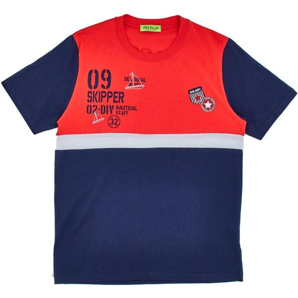 t-shirt Max Dillan blu con stampe