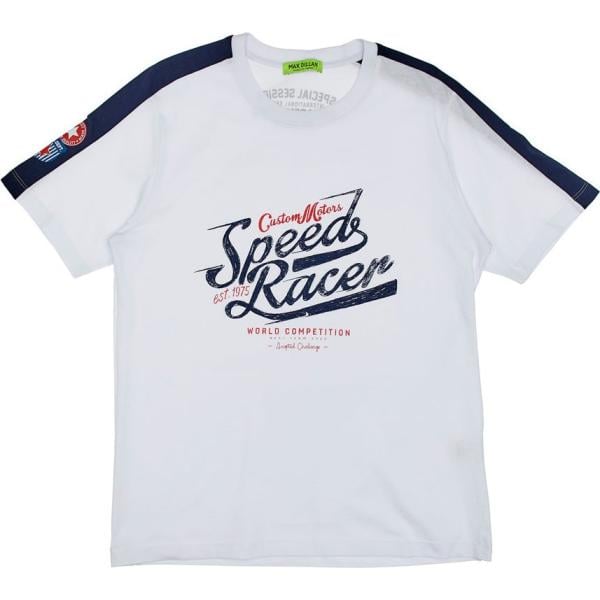 t-shirt Max Dillan bianco con stampe