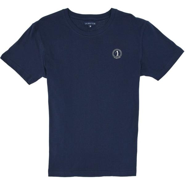 t-shirt Us Golf Club blu con stampe