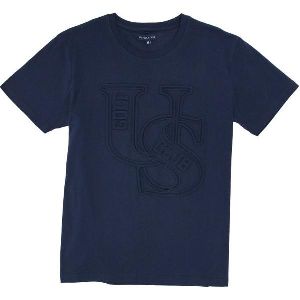 t-shirt Us Golf Club blu con stampe