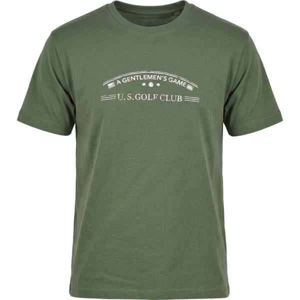 T-shirt da uomo in verde oliva con stampe Us Golf Club Us Golf Club